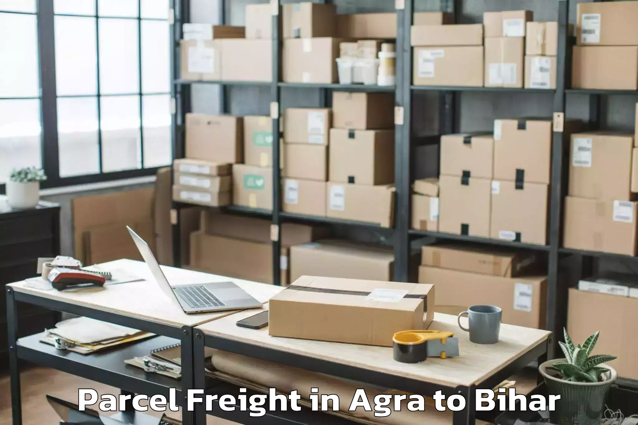 Top Agra to Manjhi Paschimi Parcel Freight Available